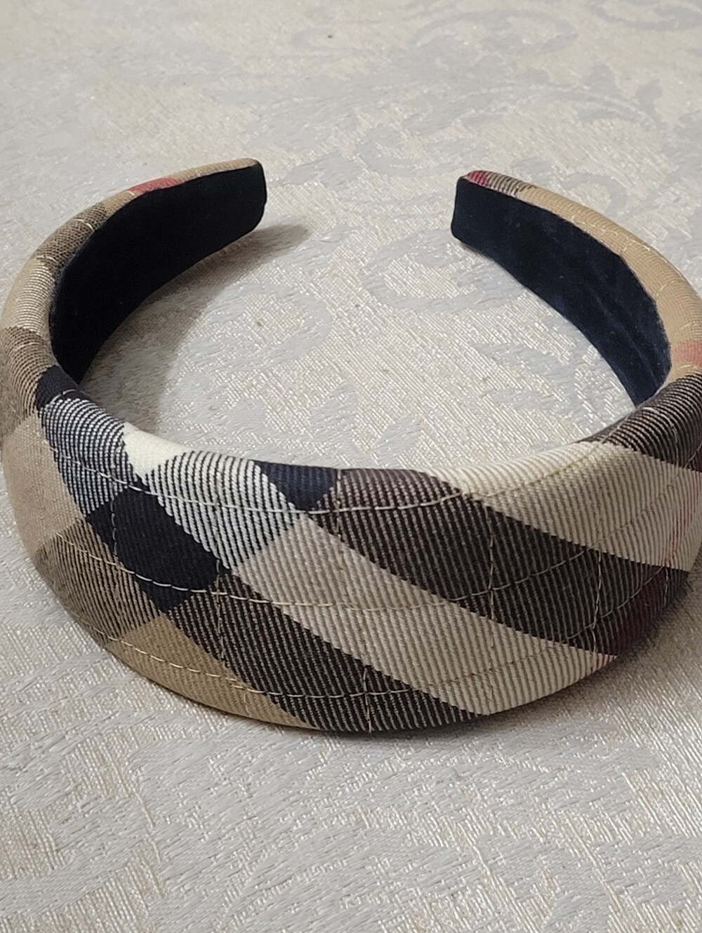 BURBERRY QUILTED NOVA CHECK HEADBAND